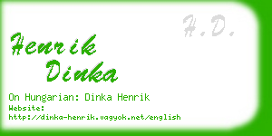 henrik dinka business card